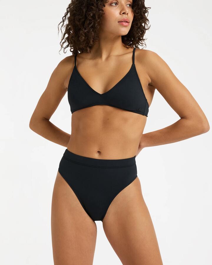 Image of Swimwear. Product name - Roxy Womens Sd Beach Classics Hipster Mod Bikini Bottom Black in Black colour by brand - Roxy
