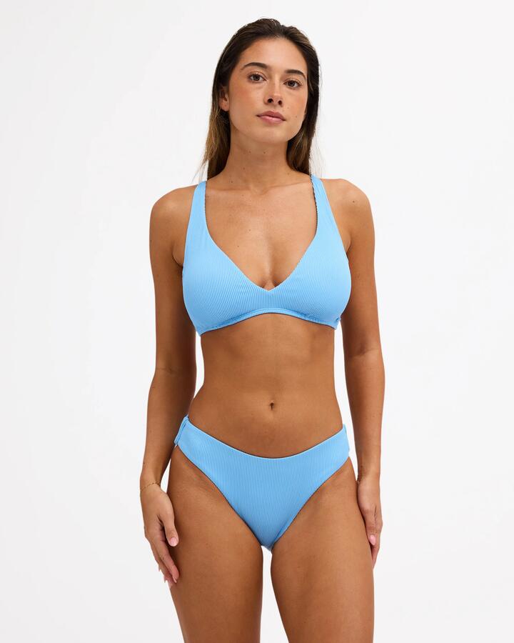 Image of Swimwear. Product name - Roxy Womens Comber Hipster Bikini Bottom Cornflower in Cornflower colour by brand - Roxy