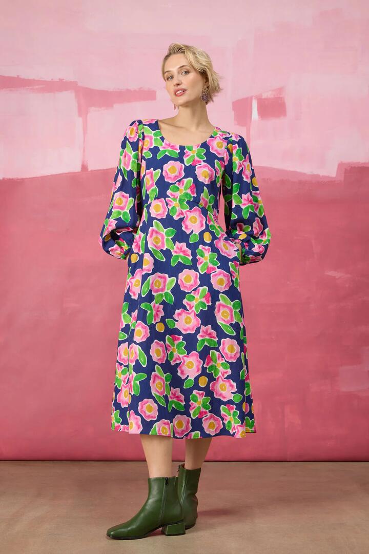 Image of Dresses. Product name - Emporium Midi Dress in Print colour by brand - Gorman