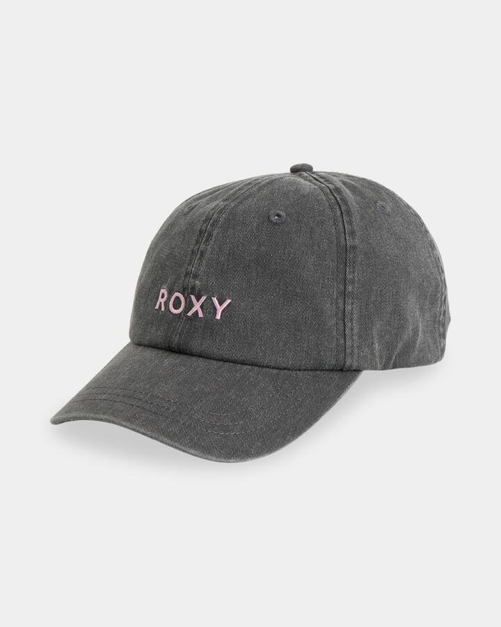 Image of Hats. Product name - Roxy Womens Long Days Dad Cap Phantom in Phantom colour by brand - Roxy
