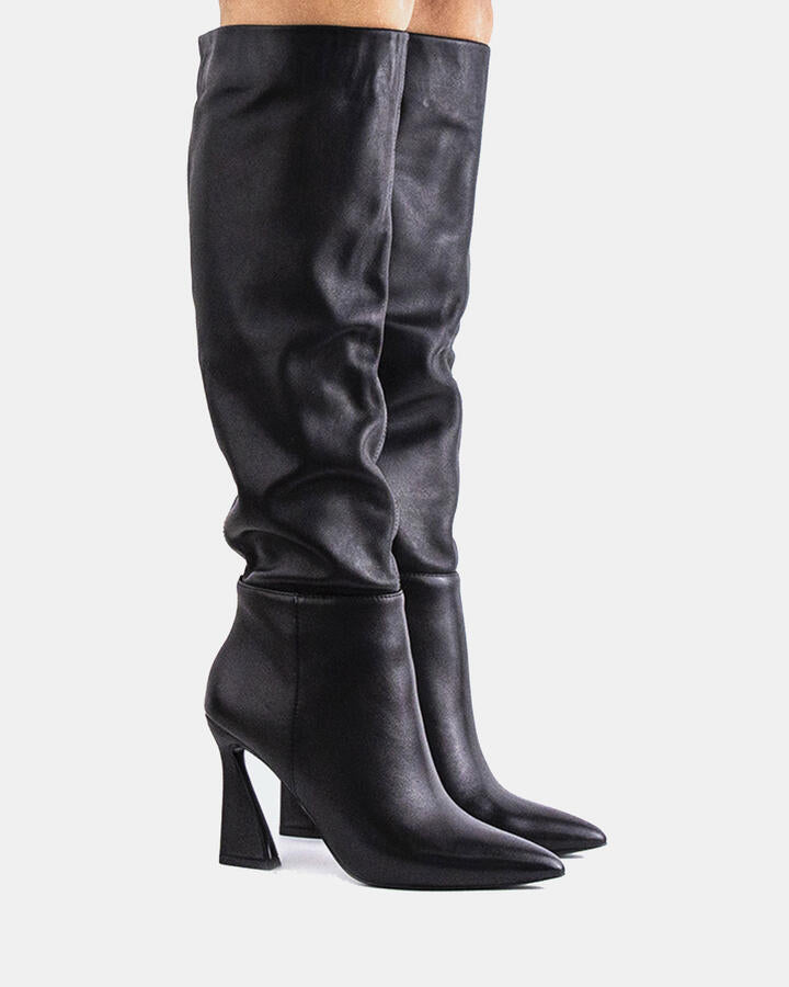 Image of Boots. Product name - Li-lerwick Black Leather in Black Leather colour by brand - Novo