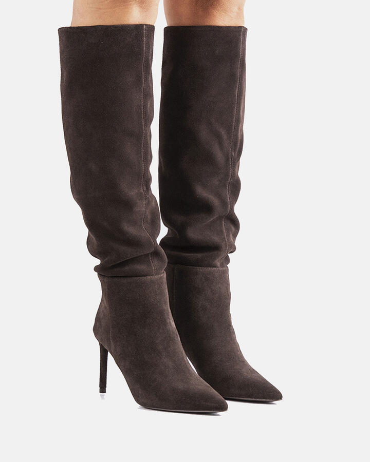 Image of Boots. Product name - Li-allister Brown Suede in Brown Suede colour by brand - Novo