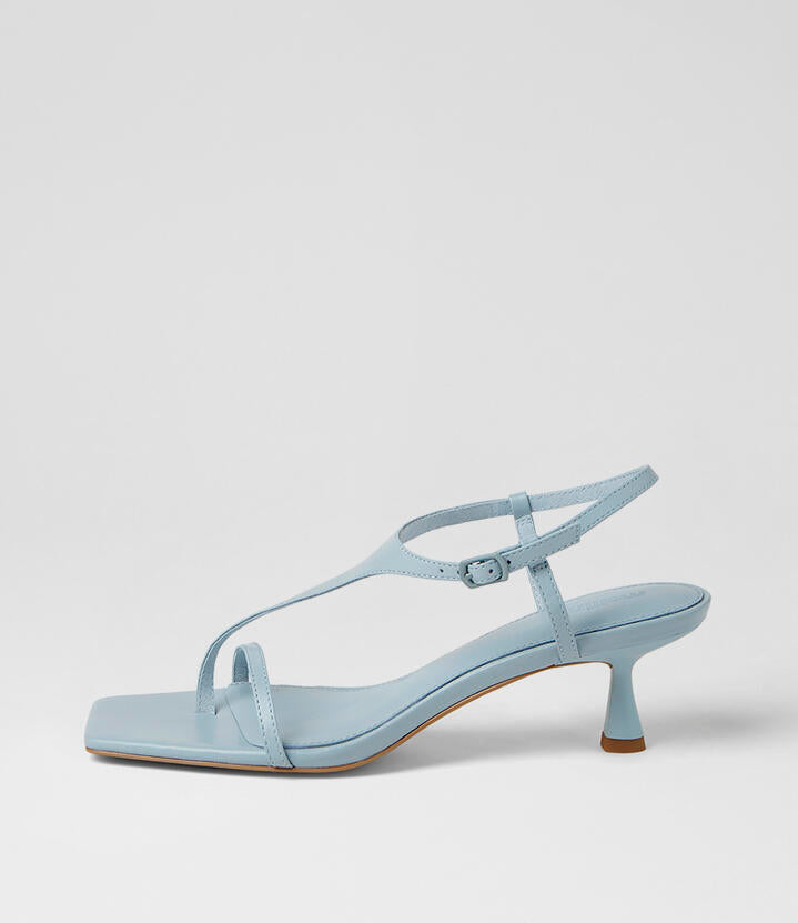 Image of Sandals. Product name - Thriver Pale Blue Leather Sandals in Pale Blue colour by brand - MOLLINI