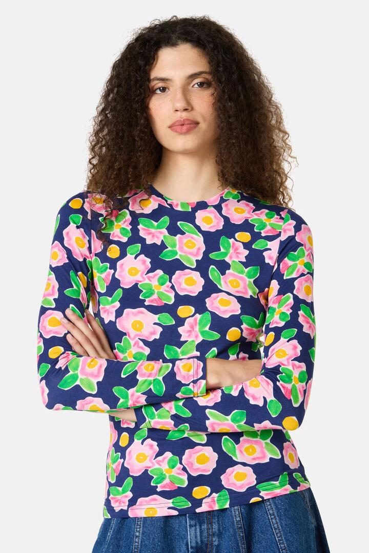 Image of T-Shirts. Product name - Emporium Long Sleeve Top in Print colour by brand - Gorman