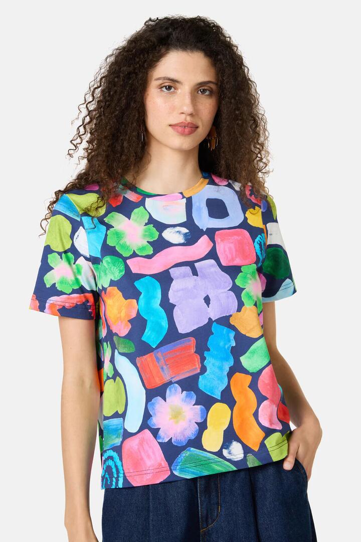 Image of T-Shirts. Product name - Jumble Print Classic Tee in Print colour by brand - Gorman