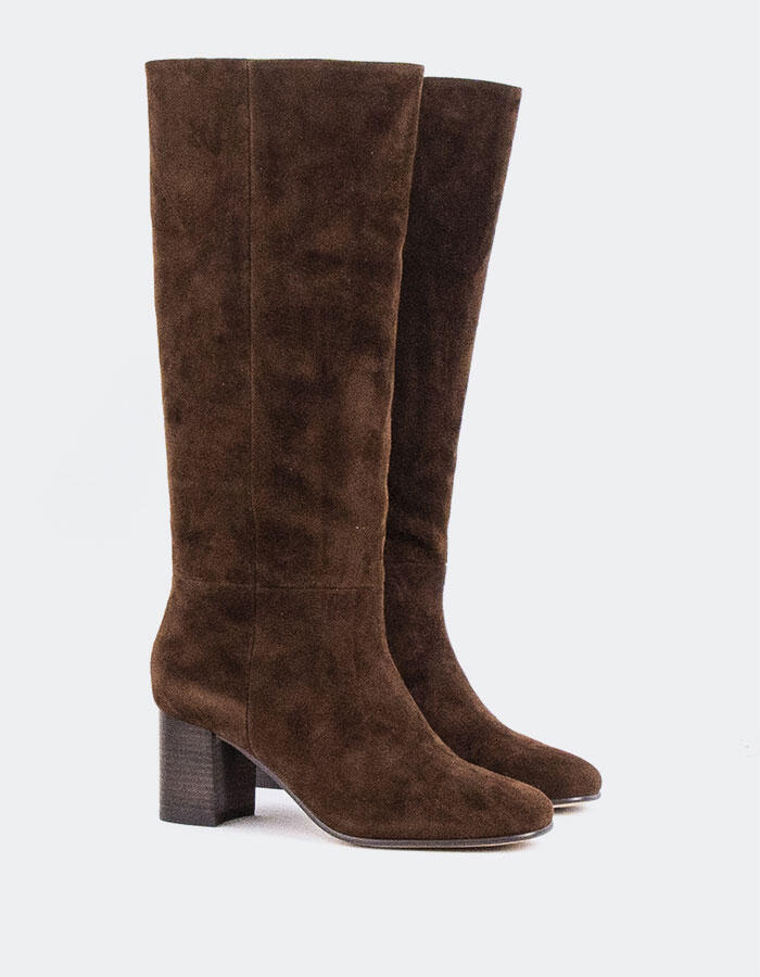 Image of Boots. Product name - Li-pyxis Brown Suede in Brown Suede colour by brand - Novo