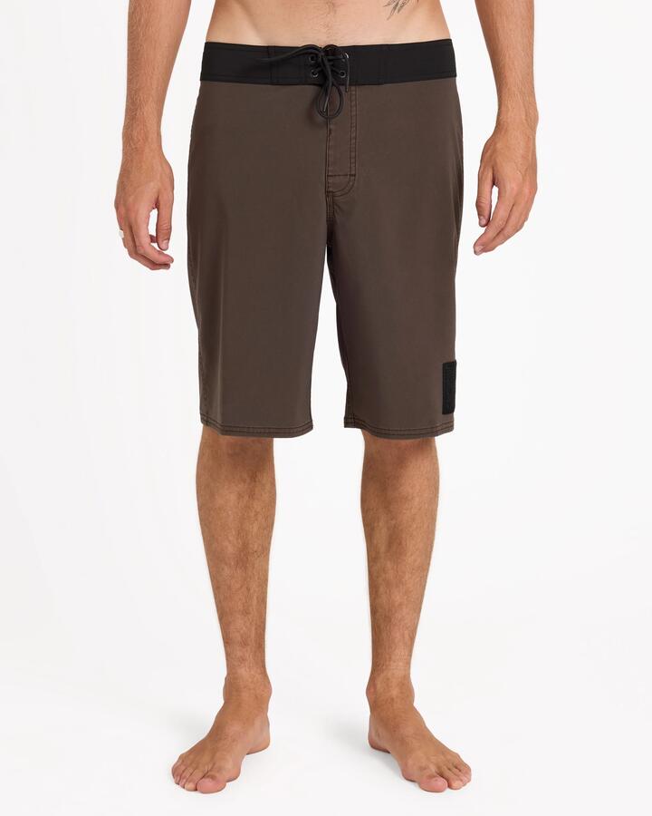 Image of Swimwear. Product name - Rvca Mens Rvca Drip 22" Boardshorts Chocolate in Chocolate colour by brand - Rvca
