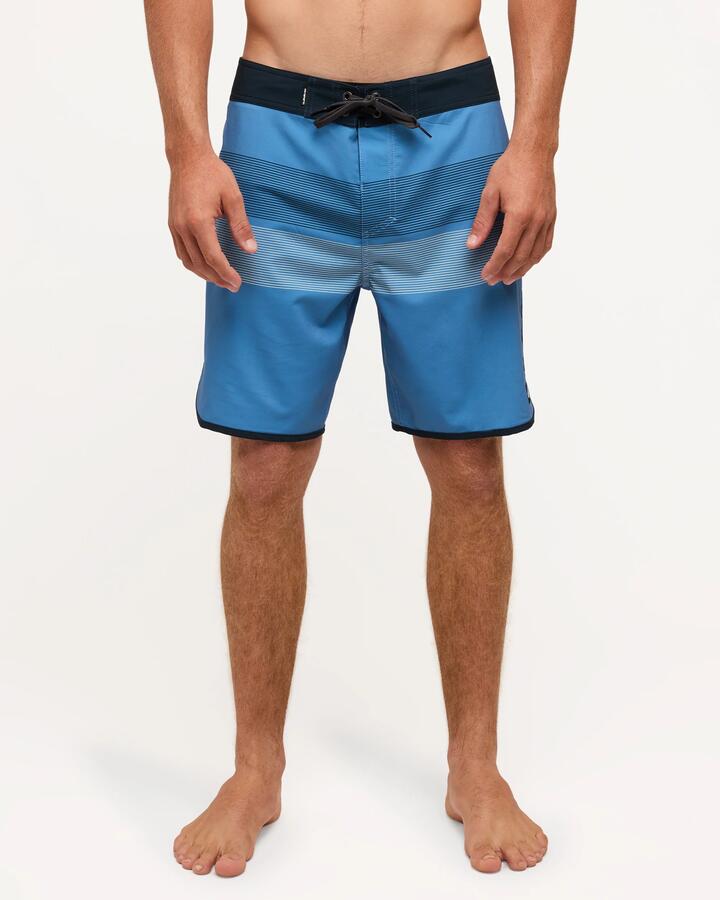 Image of Swimwear. Product name - Quiksilver Mens Surfsilk Scallop 18" Boardshorts Quiet Harbor Tijuana in Quiet Harbor Tijuana colour by brand - Quiksilver