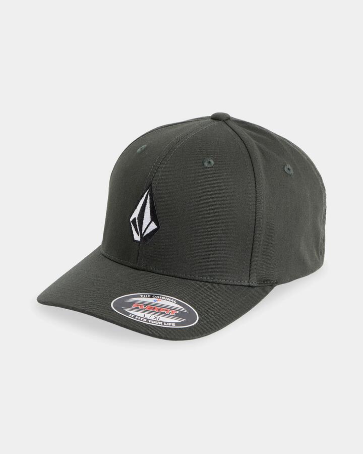 Image of Hats. Product name - Volcom Mens Full Stone Flexfit Cap Scarab in Scarab colour by brand - Volcom