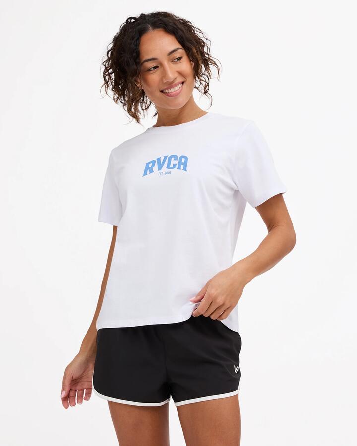 Image of T-Shirts. Product name - Rvca Womens Rvca Core T-Shirt Whisper White in Whisper White colour by brand - Rvca