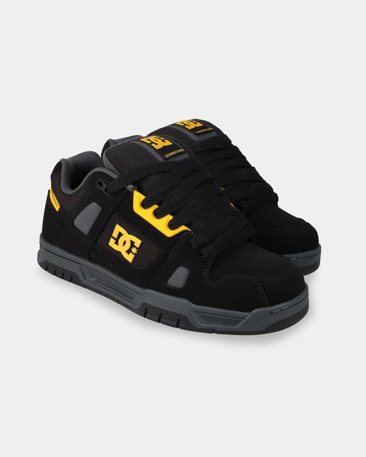 Image of Sneakers. Product name - DC Shoes Mens Stag Sneakers Black in Black colour by brand - DC Shoes