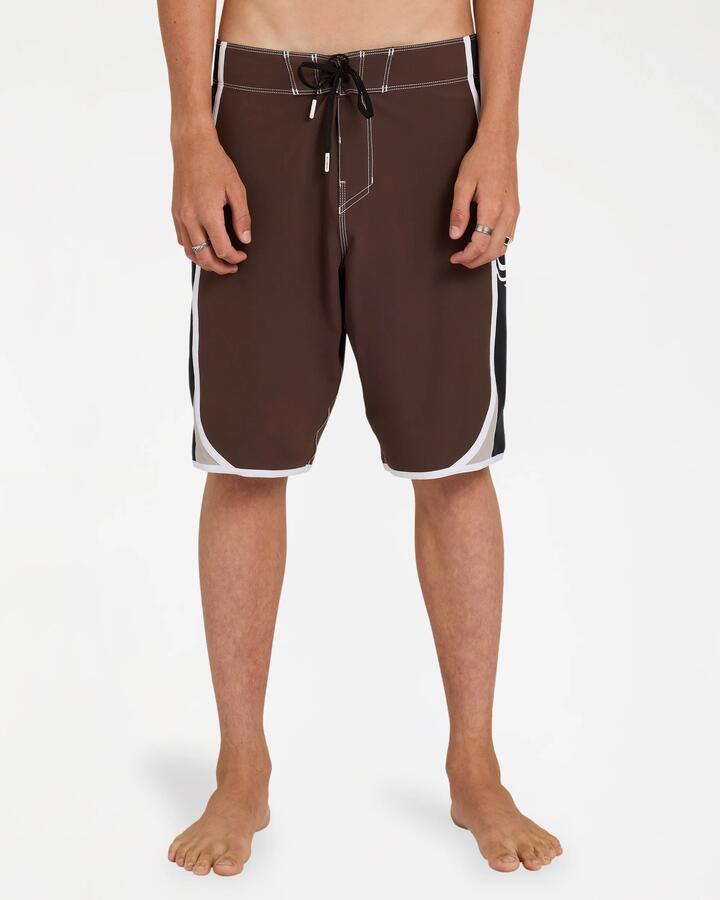 Image of Swimwear. Product name - Billabong Mens Spec Dbah Bio Wave Pro 21" Boardshorts Dark Brown in Dark Brown colour by brand - Billabong
