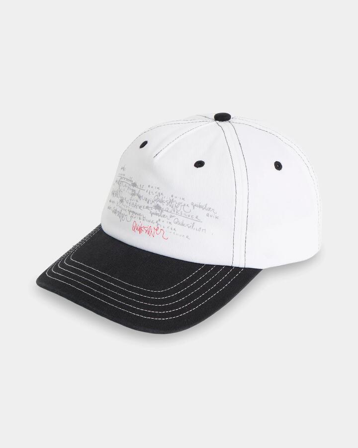 Image of Hats. Product name - Quiksilver Mens Altered 5 Panel Cap White in White colour by brand - Quiksilver