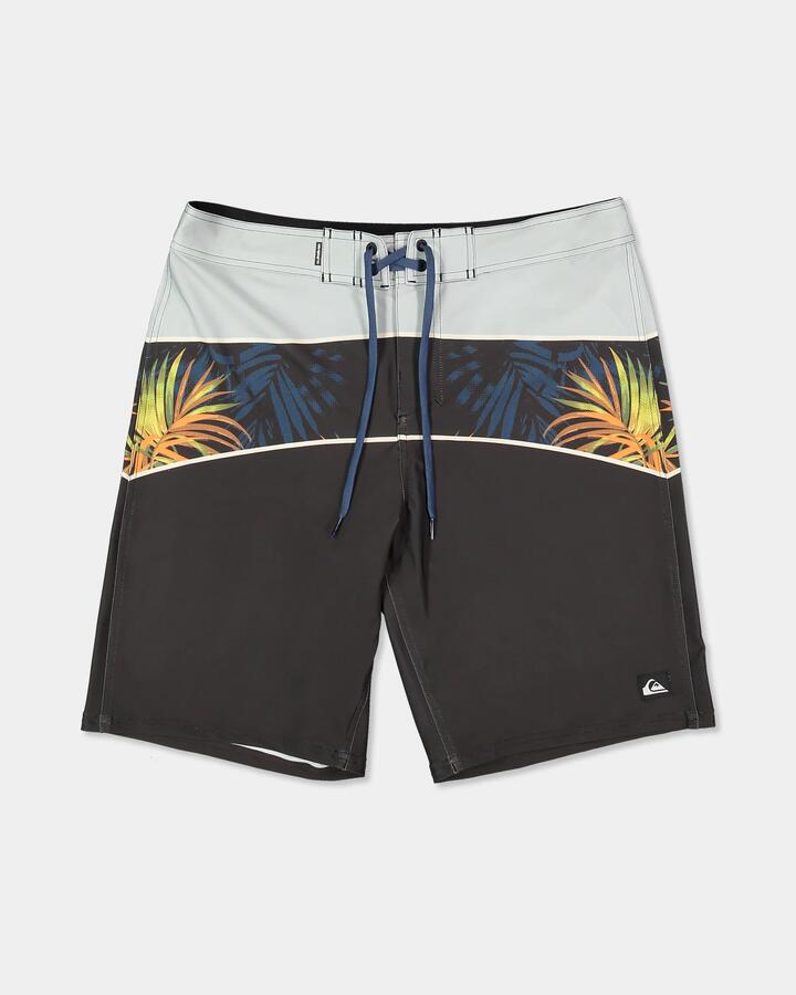 Image of Swimwear. Product name - Quiksilver Mens Surfsilk Section 20" Boardshorts Tarmac Section in Tarmac Section colour by brand - Quiksilver