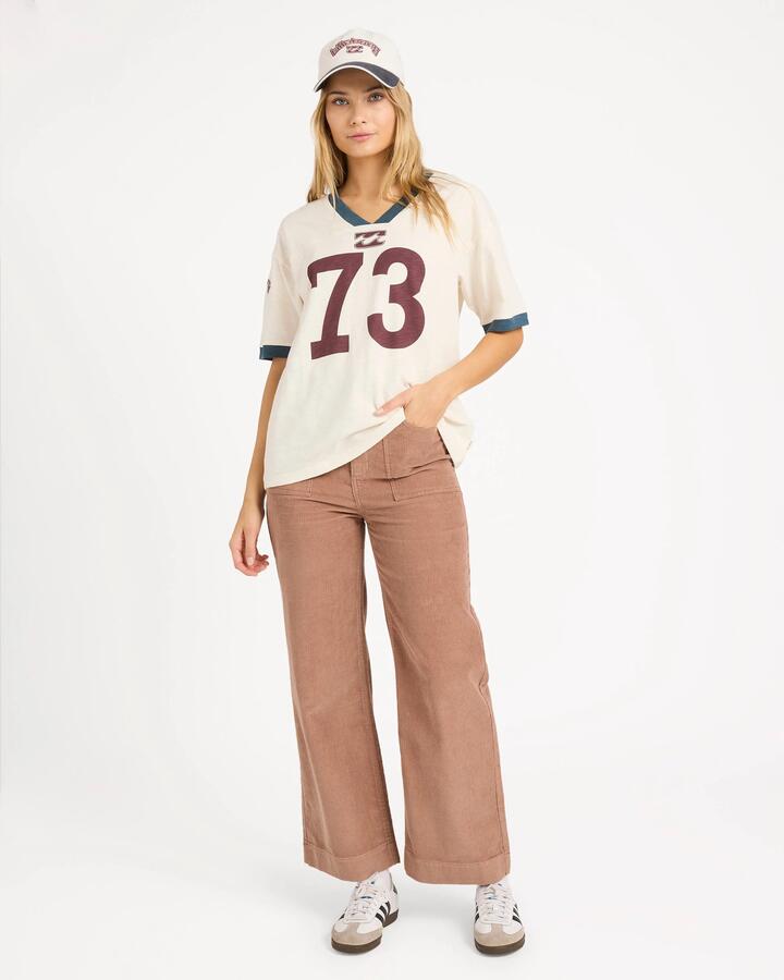 Image of a model wearing Pants. Product name - Billabong Womens Sea Tone 2 Pants Sweet Earth in Sweet Earth colour by brand - Billabong