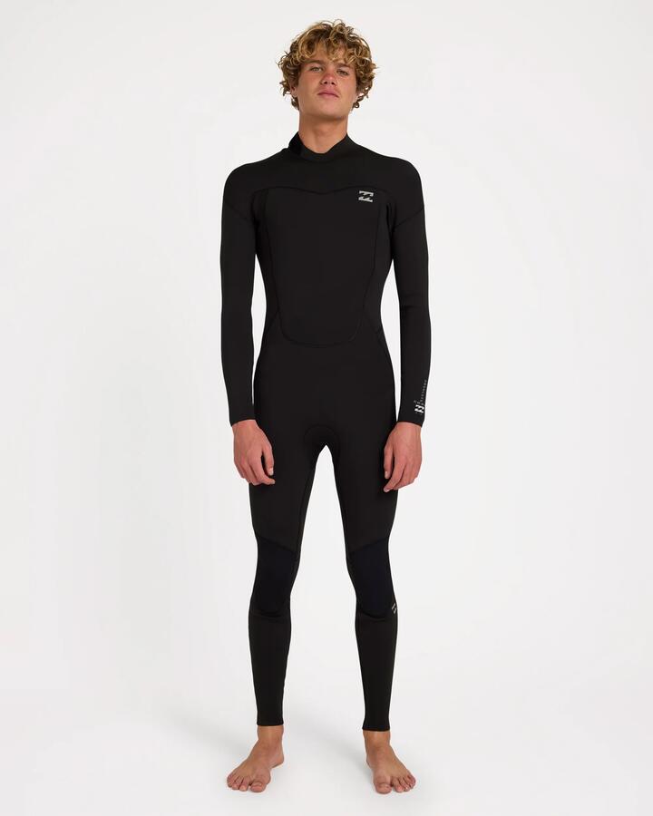 Image of Wetsuits. Product name - Billabong Mens 3/2 Absolute Core Gbs Back Zip Wetsuit Black in Black colour by brand - Billabong