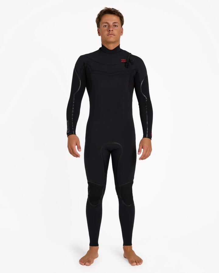 Image of Wetsuits. Product name - Billabong Mens 3/2 Absolute Ultra Chest Zip Wetsuit Black in Black colour by brand - Billabong