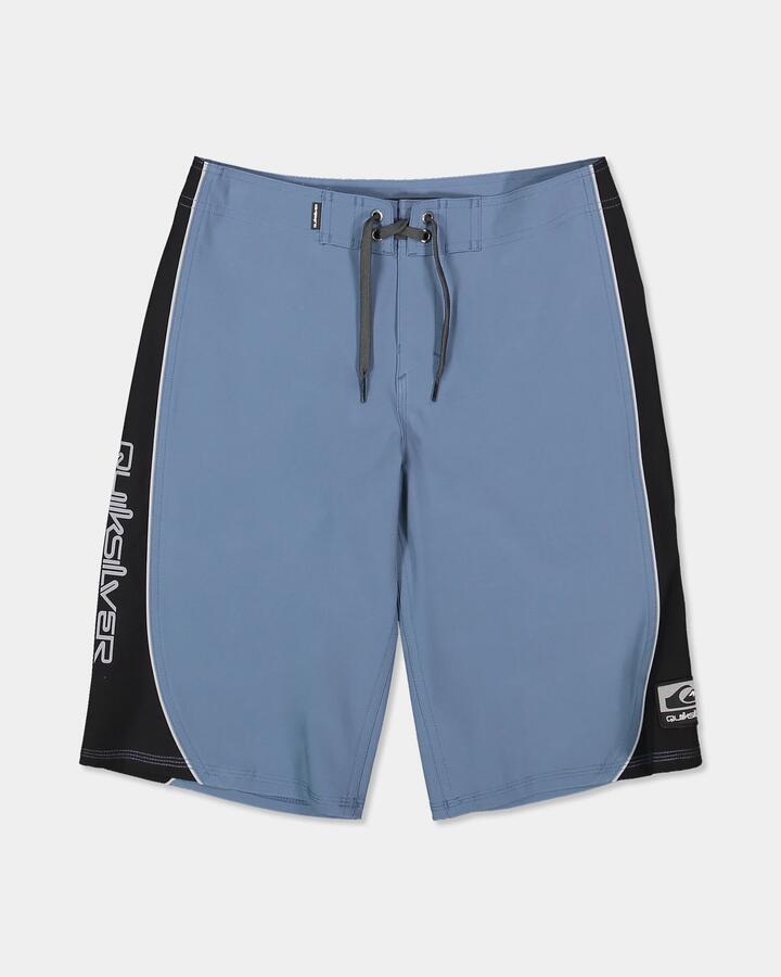 Image of Swimwear. Product name - Quiksilver Boys 8-16 Surfsilk Core 19" Boardshorts China Blue in China Blue colour by brand - Quiksilver