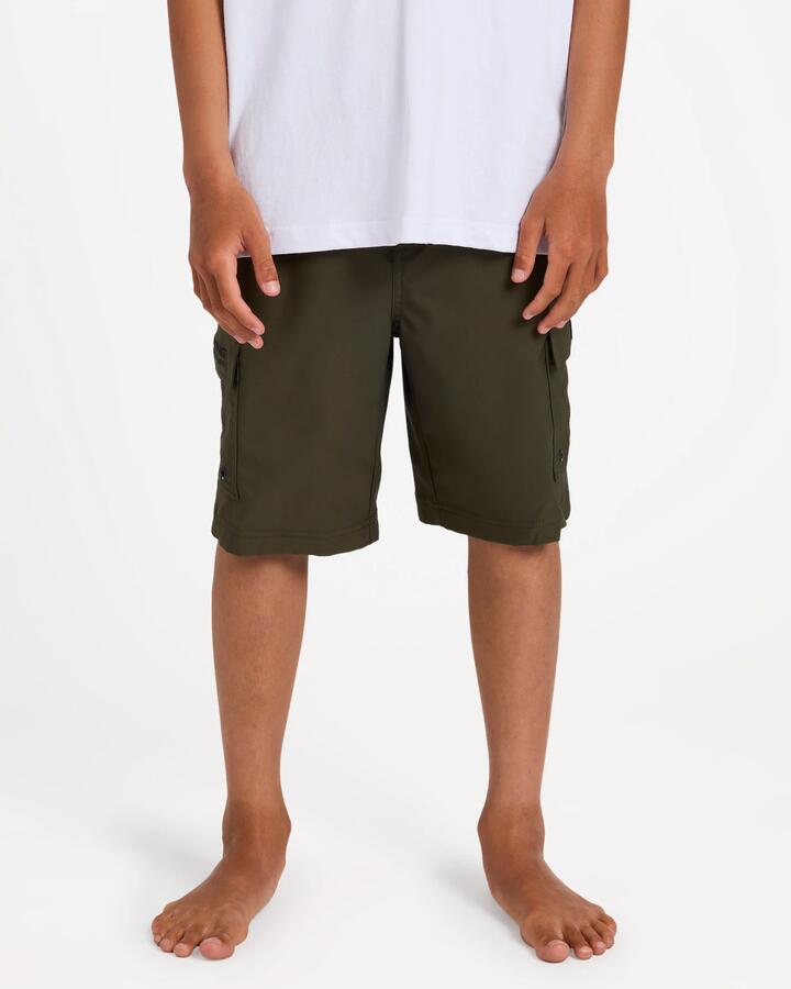 Image of Swimwear. Product name - Billabong Boys 8-16 Boys Throw On 3.0 22" Boardshorts Forest in Forest colour by brand - Billabong