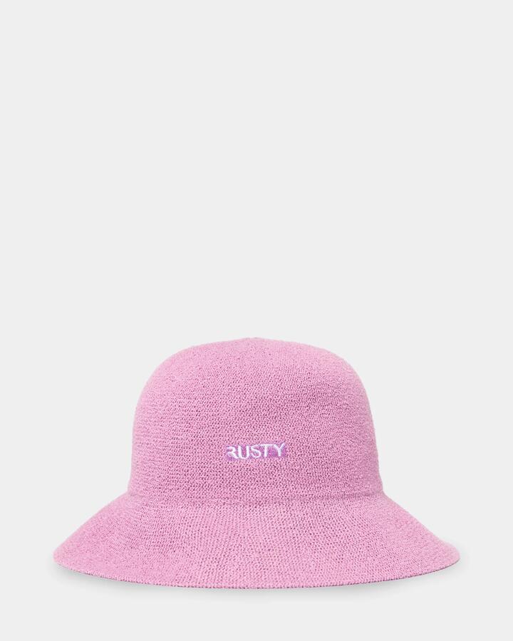 Image of Hats. Product name - Rusty Womens Bailey Bucket Hat Fondant Pink in Fondant Pink colour by brand - Rusty