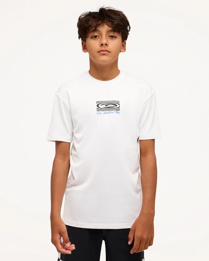 Image of Shirts. Product name - Quiksilver Boys 8-16 Sea Drip Surf Shirt White in White colour by brand - Quiksilver