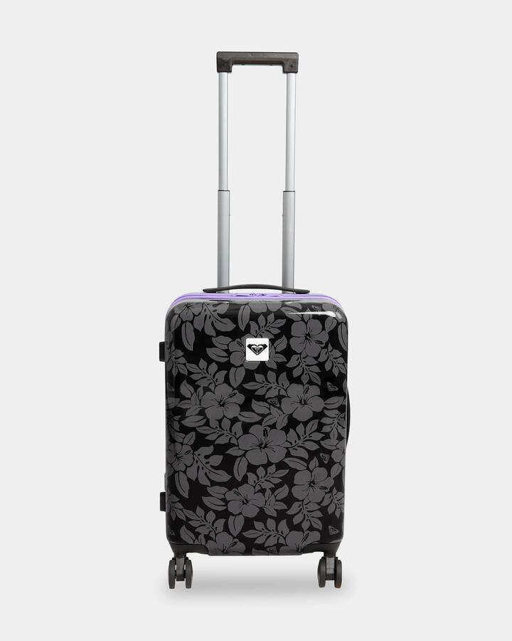 Image of Accessories. Product name - Roxy Womens Like A Seashell 39L Roller Suitcase Anthracite Axs Mo in Anthracite Axs Mo colour by brand - Roxy