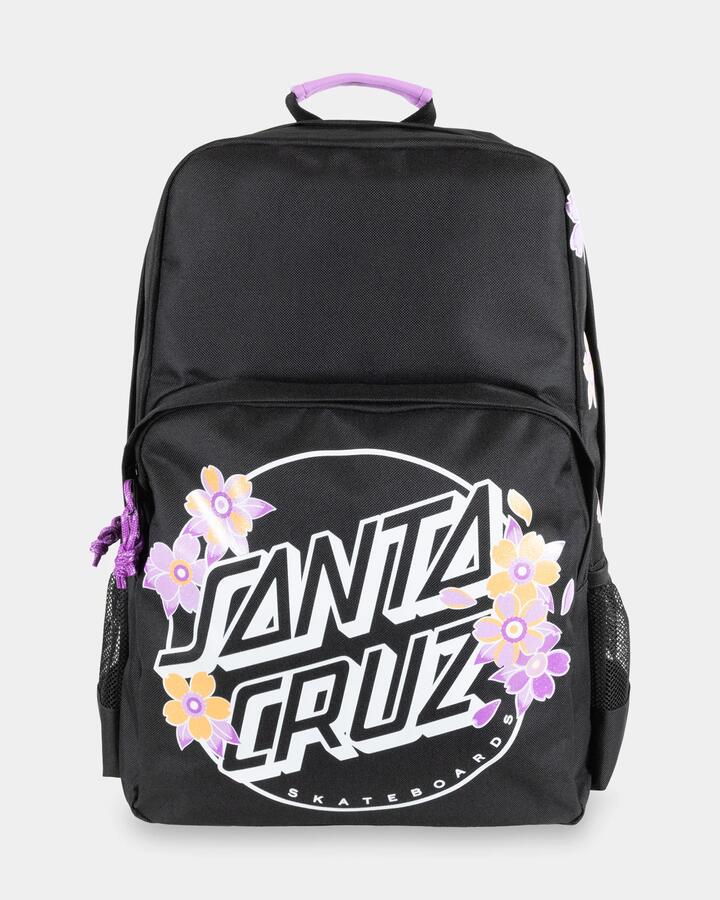 Image of Bags. Product name - Santa Cruz Blooming Stack Dot Backpack Black in Black colour by brand - Santa Cruz
