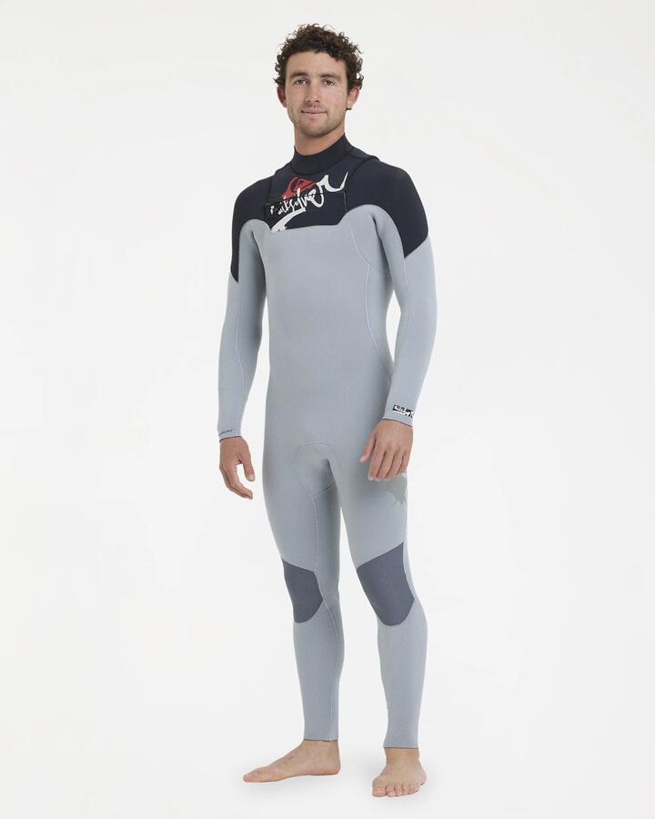 Image of Wetsuits. Product name - Quiksilver Mens Young Guns 3/2Mm Front Zip Wetsuit Quarry in Quarry colour by brand - Quiksilver