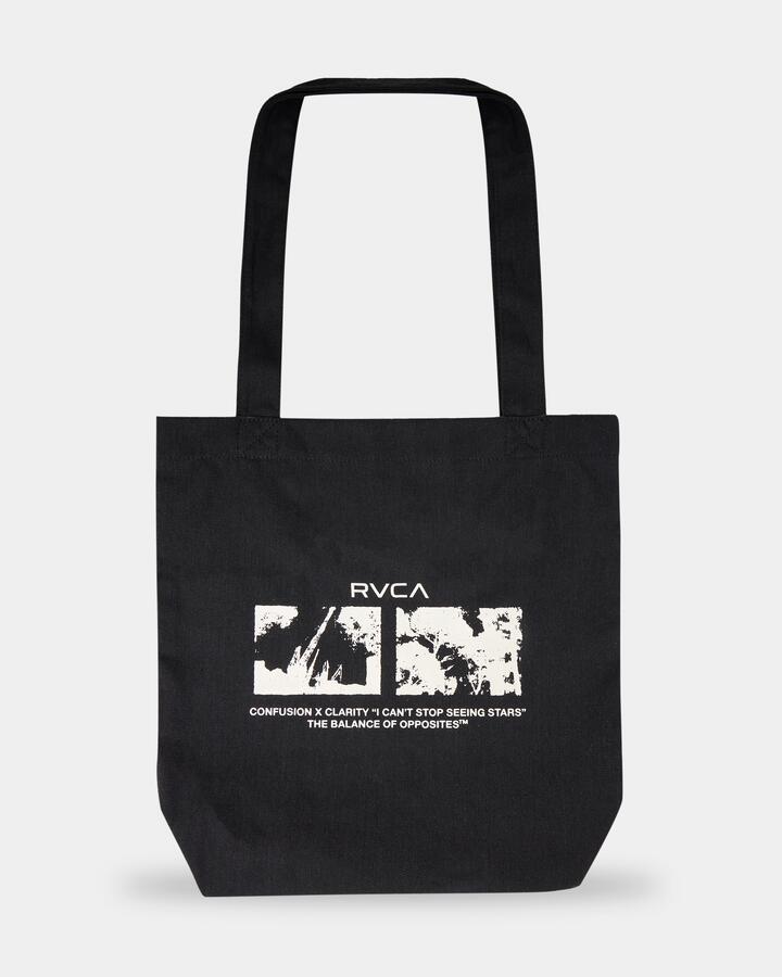 Image of Bags. Product name - Rvca Seeing Stars Tote Bag Black in Black colour by brand - Rvca
