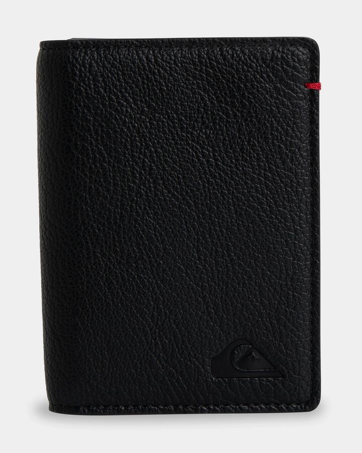 Image of Wallets & Money Clips. Product name - Quiksilver Flipsidde Tri Fold Wallet Black in Black colour by brand - Quiksilver
