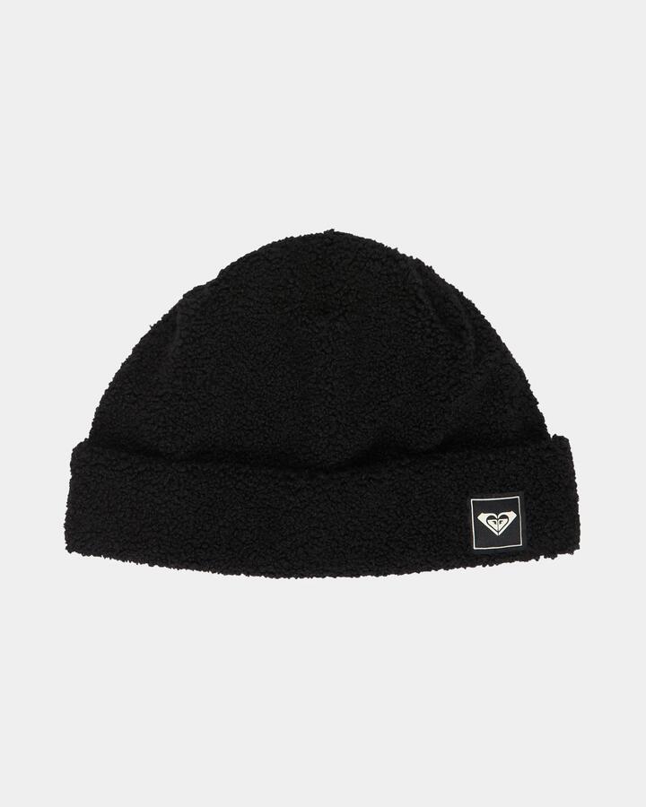 Image of Hats. Product name - Roxy Womens Valwood Beanie True Black in True Black colour by brand - Roxy