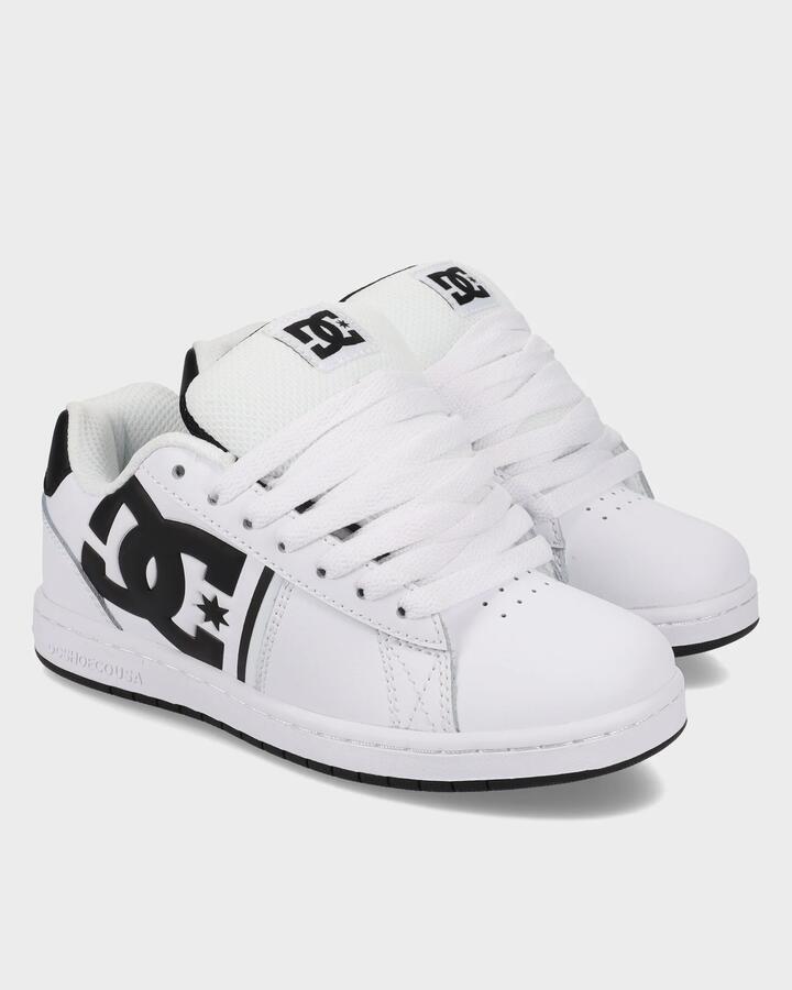 Image of Shoes. Product name - DC Shoes Boys 8-16 Gaveler 2.0 Skate Shoes White/Black/White in White/Black/White colour by brand - DC Shoes