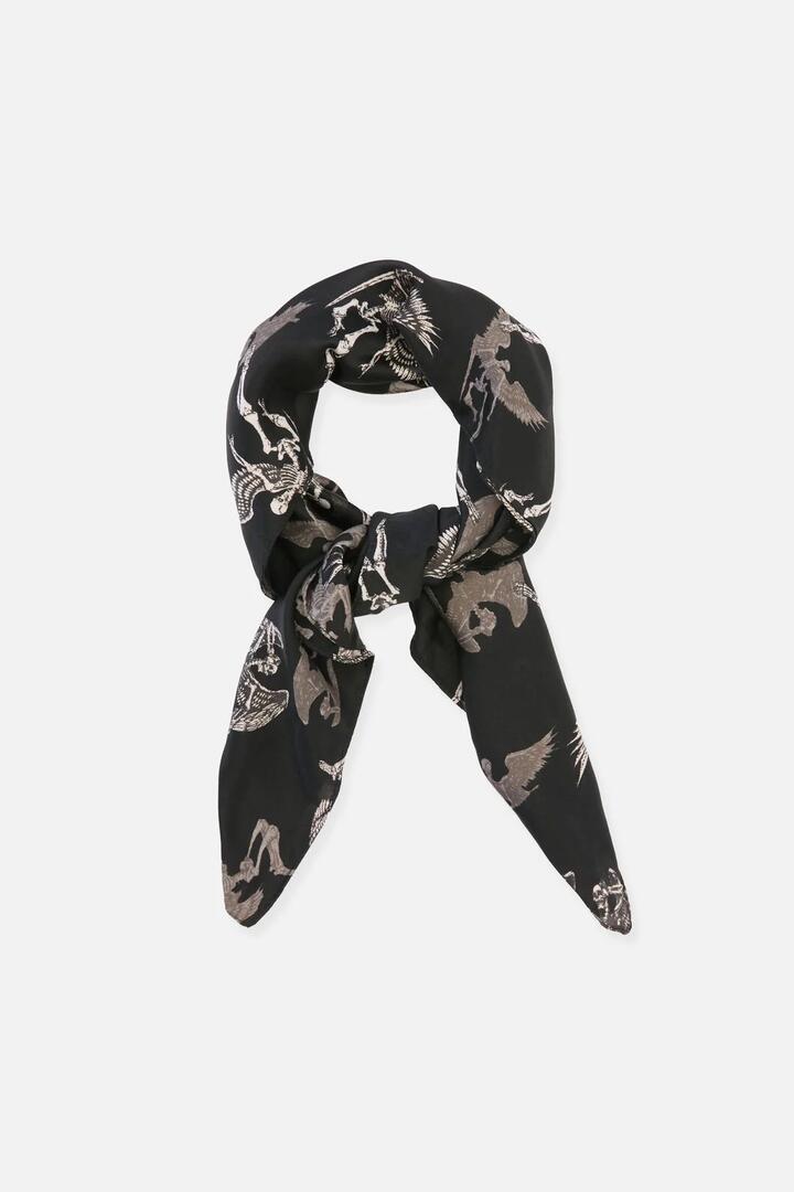 Image of Scarves & Shawls. Product name - Archangel Satin Scarf in Black colour by brand - Dangerfield