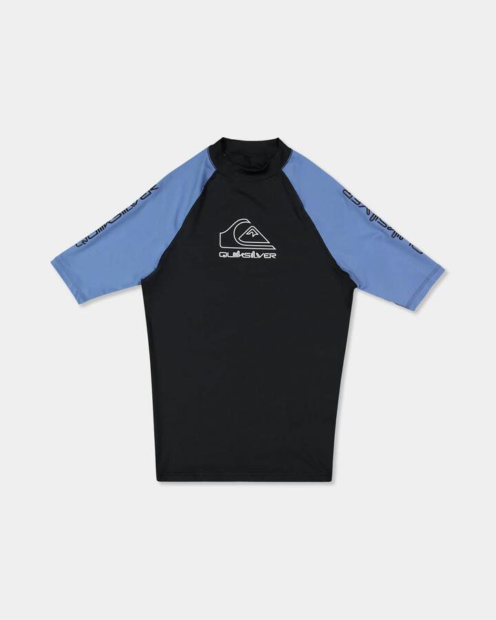 Image of Swimwear. Product name - Quiksilver Mens On Tour Rash Vest Quiet Harbor in Quiet Harbor colour by brand - Quiksilver
