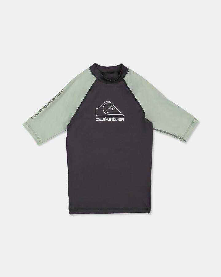Image of Coats & Jackets. Product name - Quiksilver Boys 8-16 On Tour Rash Vest Iceberg Green in Iceberg Green colour by brand - Quiksilver