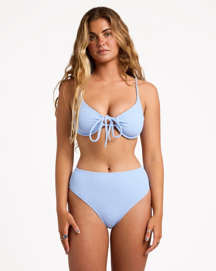 Image of Swimwear. Product name - Billabong Womens Sunrays Drew Dd Bikini Top Blue Bell in Blue Bell colour by brand - Billabong