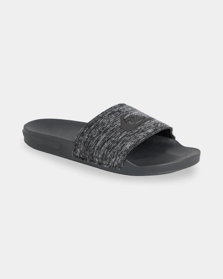 Image of Slippers. Product name - Quiksilver Mens Odian Slides Black/Grey in Black/Grey colour by brand - Quiksilver