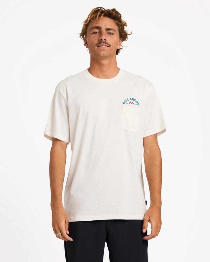 Image of T-Shirts. Product name - Billabong Mens Foundry Premium T-Shirt Off White in Off White colour by brand - Billabong