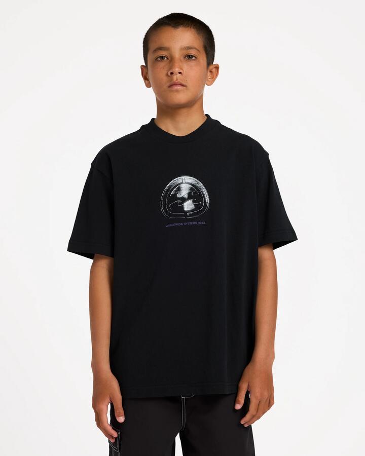 Image of T-Shirts. Product name - Billabong Boys 8-16 Boys Spec Metal T-Shirt Black in Black colour by brand - Billabong