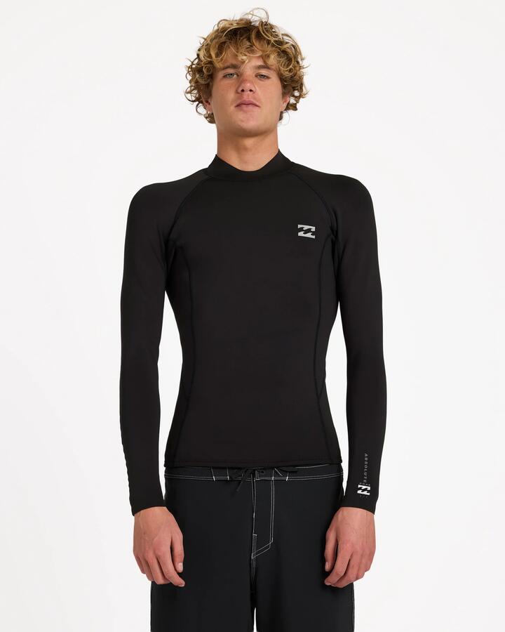 Image of Wetsuits. Product name - Billabong Mens 1/1 Absolute Core Jacket Wetsuit Top Black in Black colour by brand - Billabong