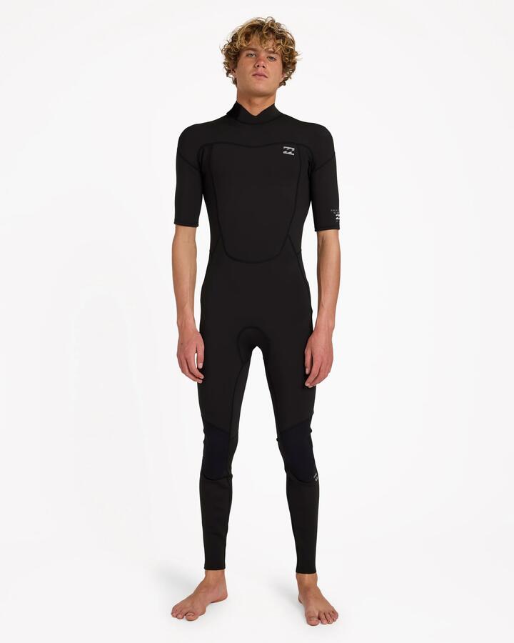 Image of Wetsuits. Product name - Billabong Mens 2/2 Absolute Back Zip Wetsuit Black in Black colour by brand - Billabong