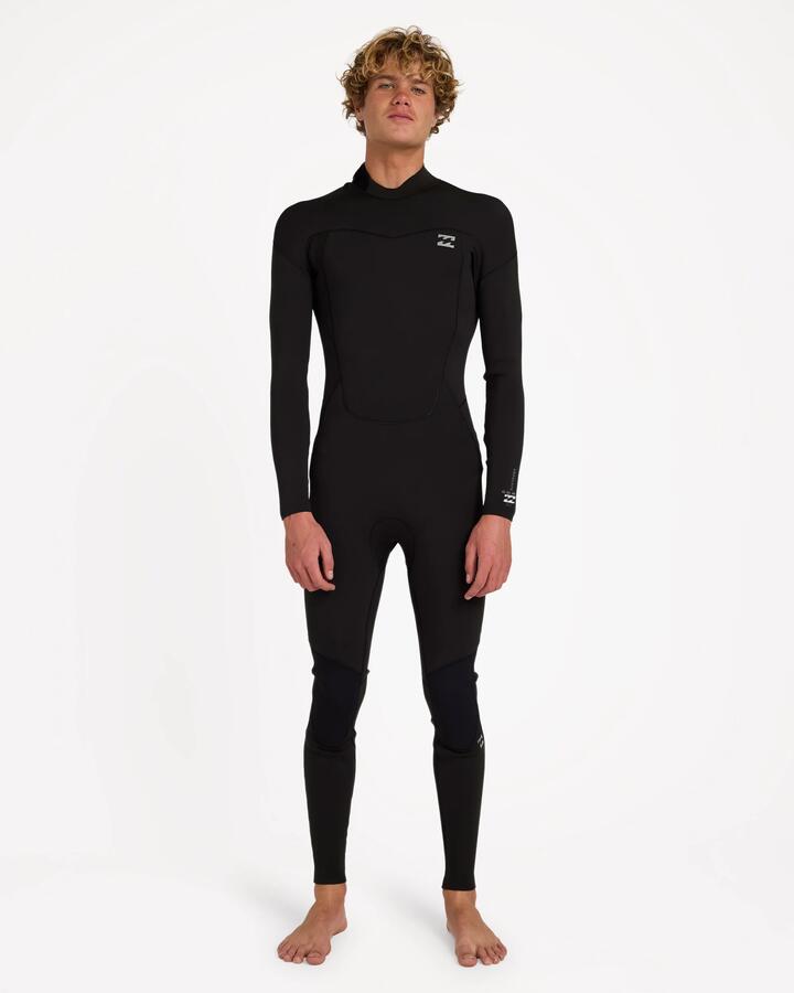 Image of Wetsuits. Product name - Billabong Mens 3/2 Absolute Core Back Zip Wetsuit Black in Black colour by brand - Billabong