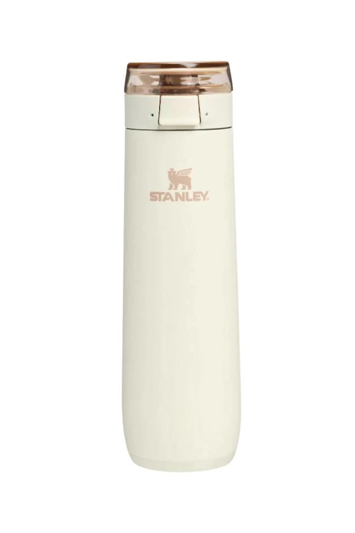 Image of Water Bottles. Product name - Flowstate Cream 591ml Spring Bottle in Cream colour by brand - Stanley