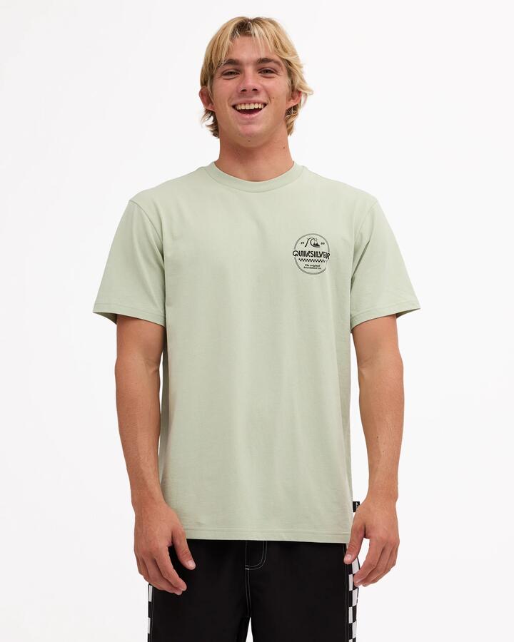 Image of T-Shirts. Product name - Quiksilver Mens Original Stamp T-Shirt Desert Sage in Desert Sage colour by brand - Quiksilver