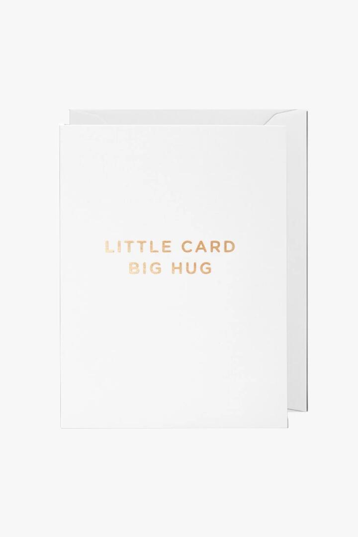Image of Greeting Cards. Product name - Little Card Big Hug White Small Greeting Card in White colour by brand - Oxted