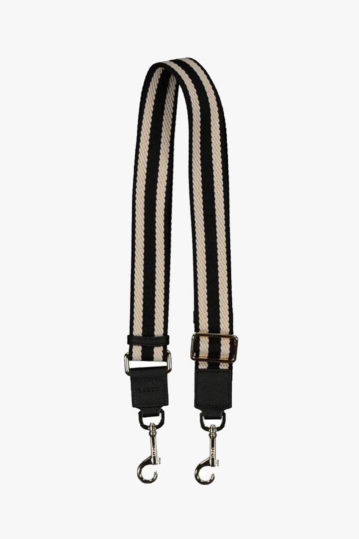 Image of Wallets & Money Clips. Product name - Feature Black White Herringbone Strap in Black colour by brand - Saben