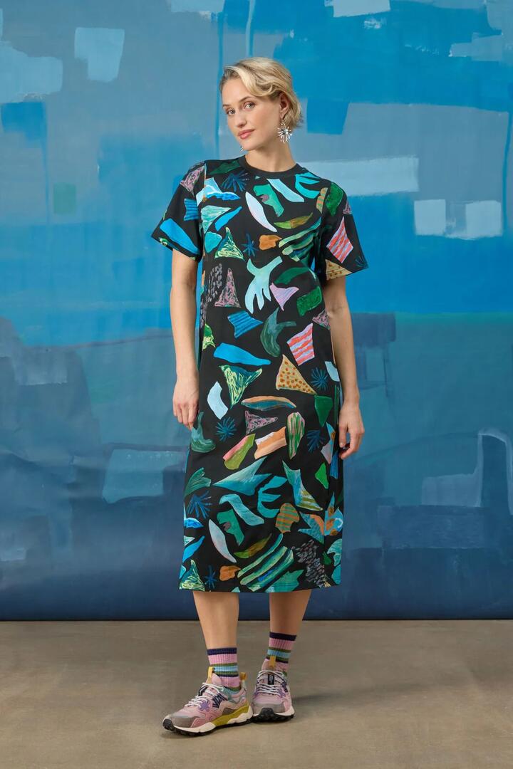 Image of Dresses. Product name - Endless Horizon Tee Dress in Print colour by brand - Gorman