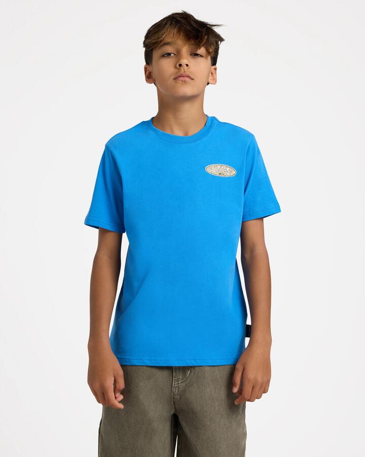 Image of T-Shirts. Product name - Quiksilver Boys 8-16 Tunnel Vision T-Shirt Palace Blue in Palace Blue colour by brand - Quiksilver