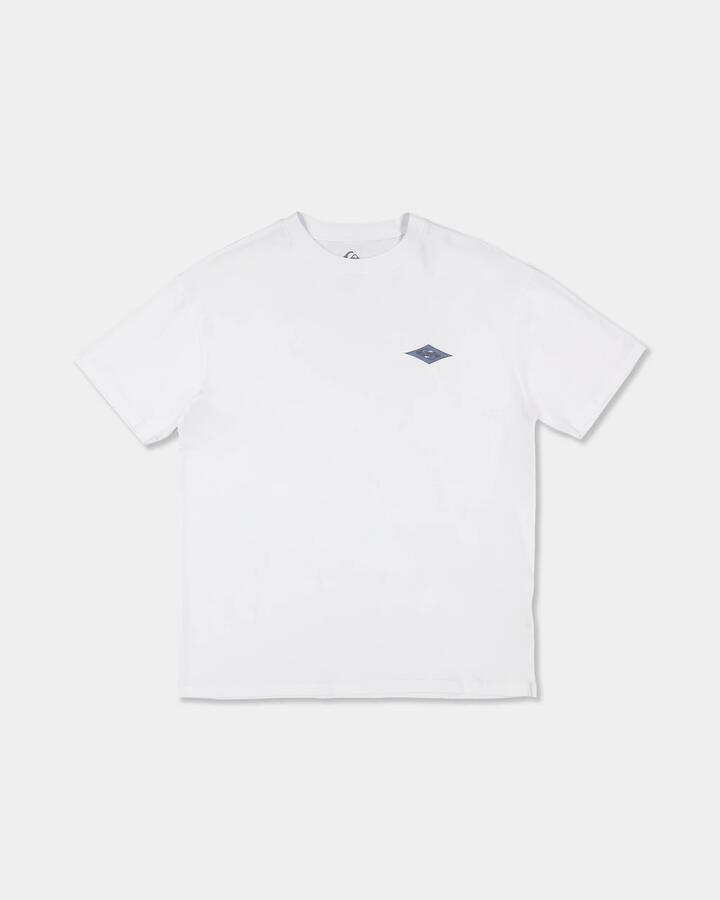 Image of T-Shirts. Product name - Quiksilver Mens Wayback Oversized T-Shirt White in White colour by brand - Quiksilver
