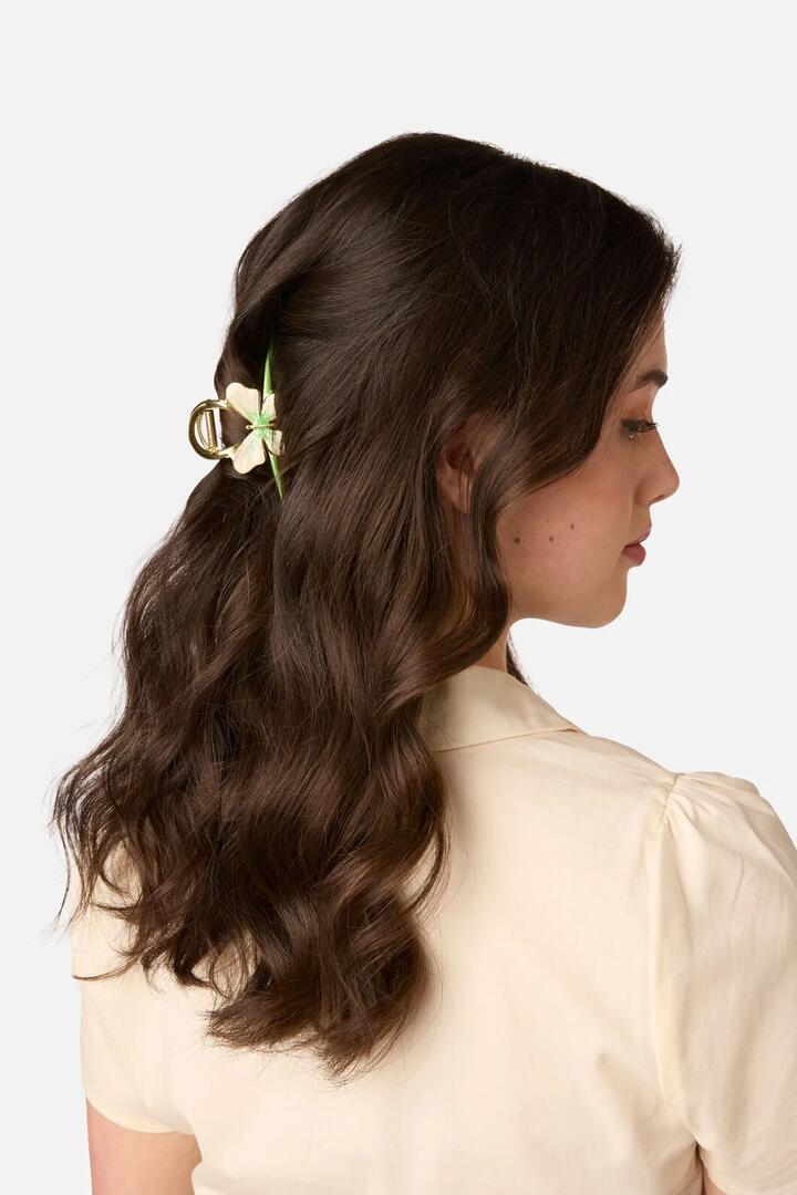 Image of Hair Accessories. Product name - Butterfly Metal Claw Clip in Green colour by brand - Princess Highway